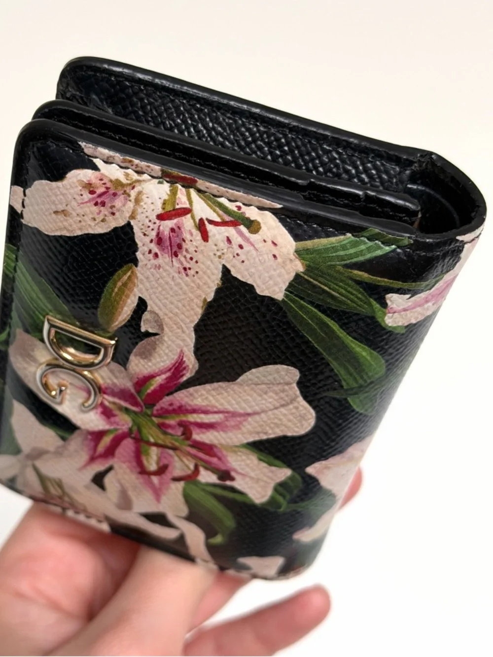 Dolce & Gabbana Floral Print Compact Wallet